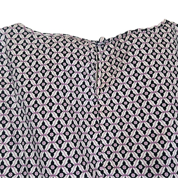 Brooks Brothers Dress Womens 2 Navy Blue Geometric Print Fit Flare Office Casual - Picture 10 of 11